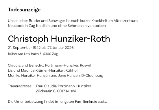 Zur Gedenkseite von Christoph Hunziker-Roth
